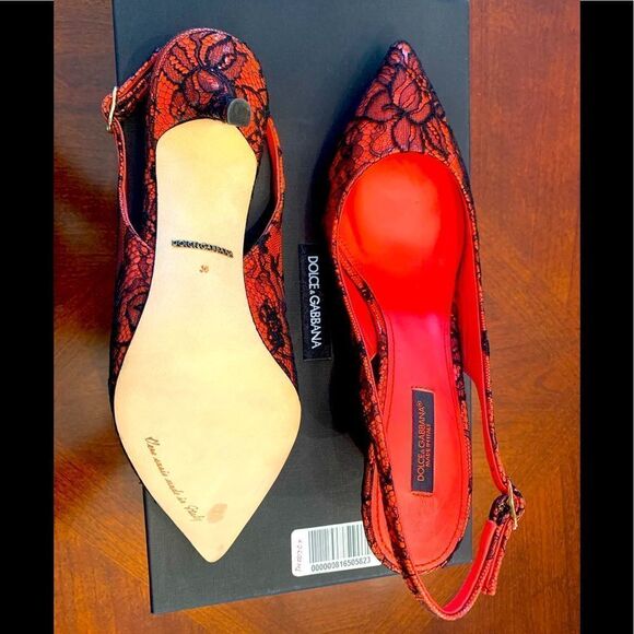 ❤️Dolce&Gabanna sling back leather sandal size EU 36 or US 6, new - Picture 3 of 9